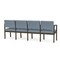 Lesro Lenox Steel 4 Seat Tandem Seating Metal Frame, Bronze, RS Rain Song Upholstery LS4103 - alternate 2
